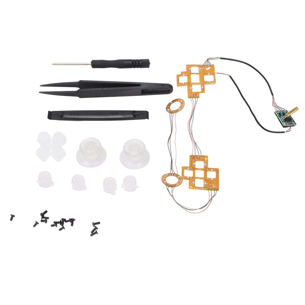 Wireless Controller LED Light Board for PS5 Multicolor Board with Rocker Joystick Cap Cross Key