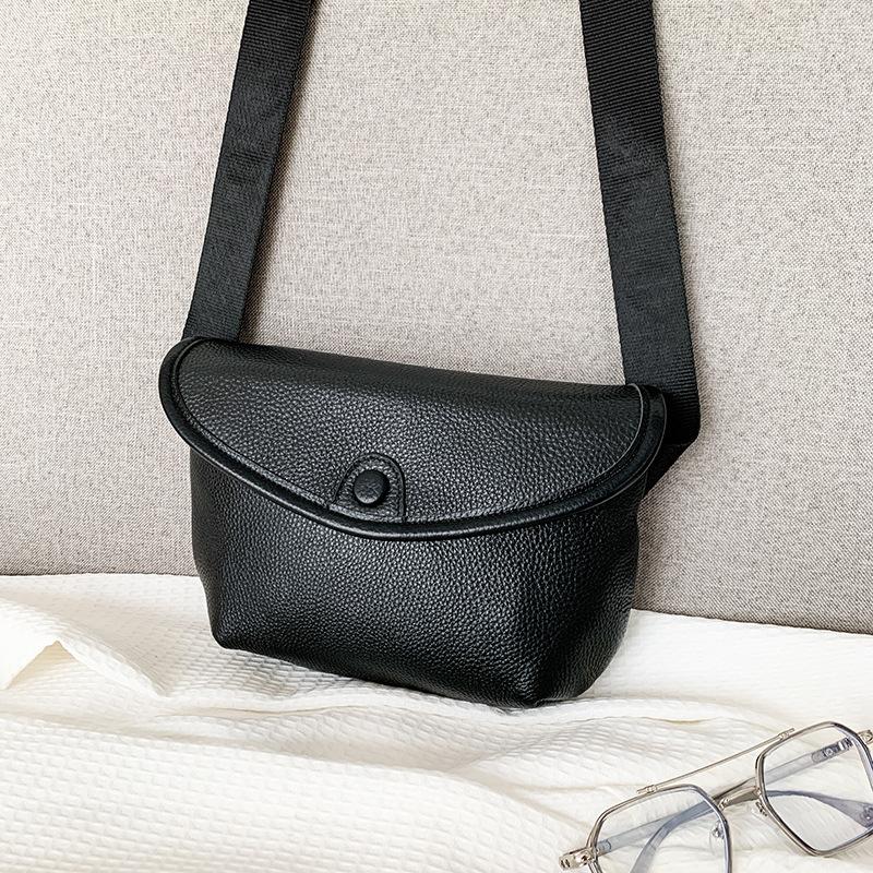 

Кожаные женские сумки, нагрудные сумки, модные сумки Oblique Span, ретро-сумки из коровьей кожи первого слоя большой вместимости чёрный