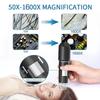 GUANMOU Wifi Digital Microscope 1600X Magnification Handheld Microscope With Adjustable Stand for Kids Gifts Support IOS Android