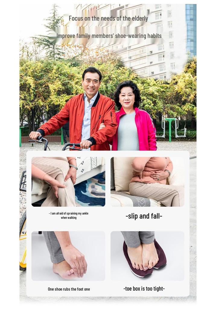 Slip-on Soft Sole Anti-Slip Walking Shoes for Women, Grandma Spring/Summer Collection 2025