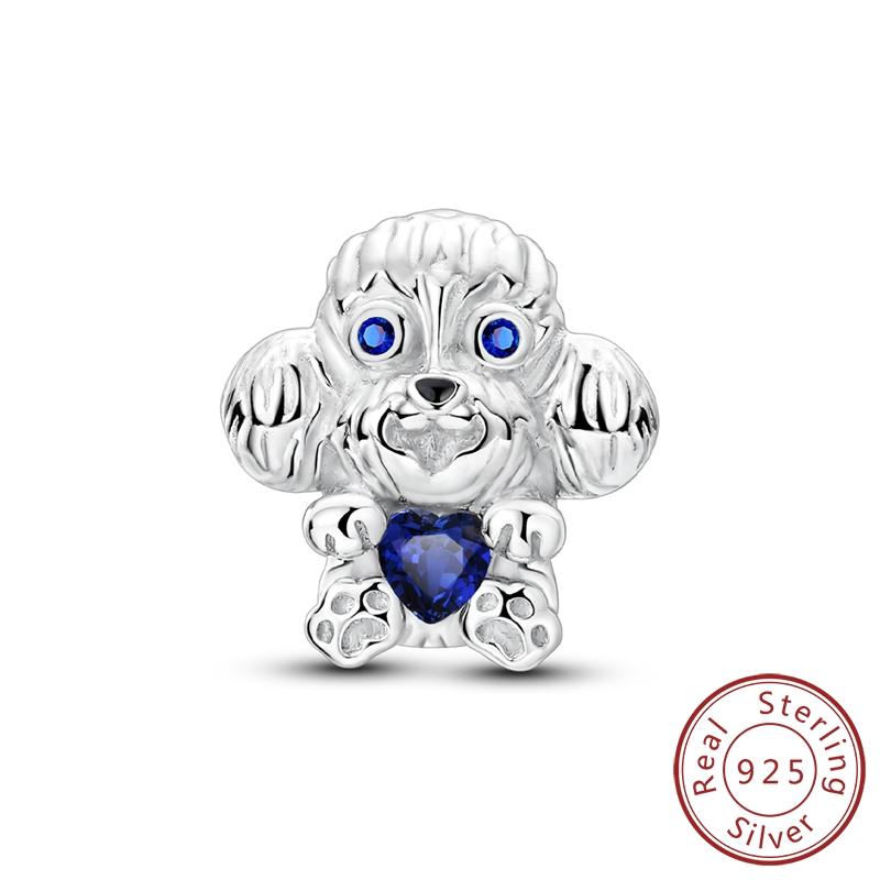 Copper Sisters Flower Hollow Heart&Butterfly&Vip Dog Beading Charm Fit Brand Bracelet Vintage Palace Style Jewelry