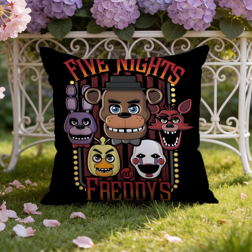 Anime F-Five N-Nights At Freddy's Cushion Cover Home & Car Dual-Scene Pillow Cover: Reversible for Premium Comfort