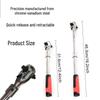 Telescopic 72-Tooth Three-in-One Quick Release Ratchet Wrench for Auto Repair