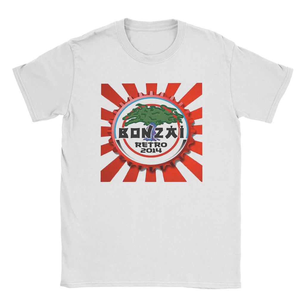 Bonzai Records Men T Shirt  Novelty Tee Shirt Short Sleeve Crew Neck T-Shirts Pure Cotton Plus Size Tops