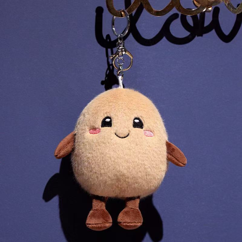 Liefaardige Aardappel Pluche Speelgoed Groente Aardappel Sleutelhanger Tas Hanger Zacht Aardappel Kussen Kalmerende Pop Boerderij Speelgoed Kind Verjaardagscadeau