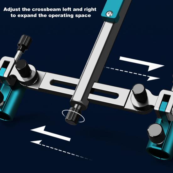 Dvojitý držák rybářského prutu Nastavitelný o 360 stupňů Hliníková slitina hořčíku Vysoce výkonný stojan na rybářské pruty Venkovní příslušenství pro rybaření