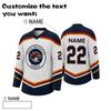 Customizable Unisex Hockey Jersey Personalized Sportswear Team Uniform Number and Name Custom Printed Long Sleeve Athletic Shirt for Ice Hockey