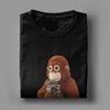 Punch Monkey Funny Animal Men T Shirt  Vintage Tees Short Sleeve Crewneck T-Shirts 100% Cotton Gift Idea Clothes