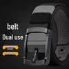 Men's Cross-Border Rotating Buckle Alloy Canvas Belt: Fashionable, Versatile, Double-Sided Wearable