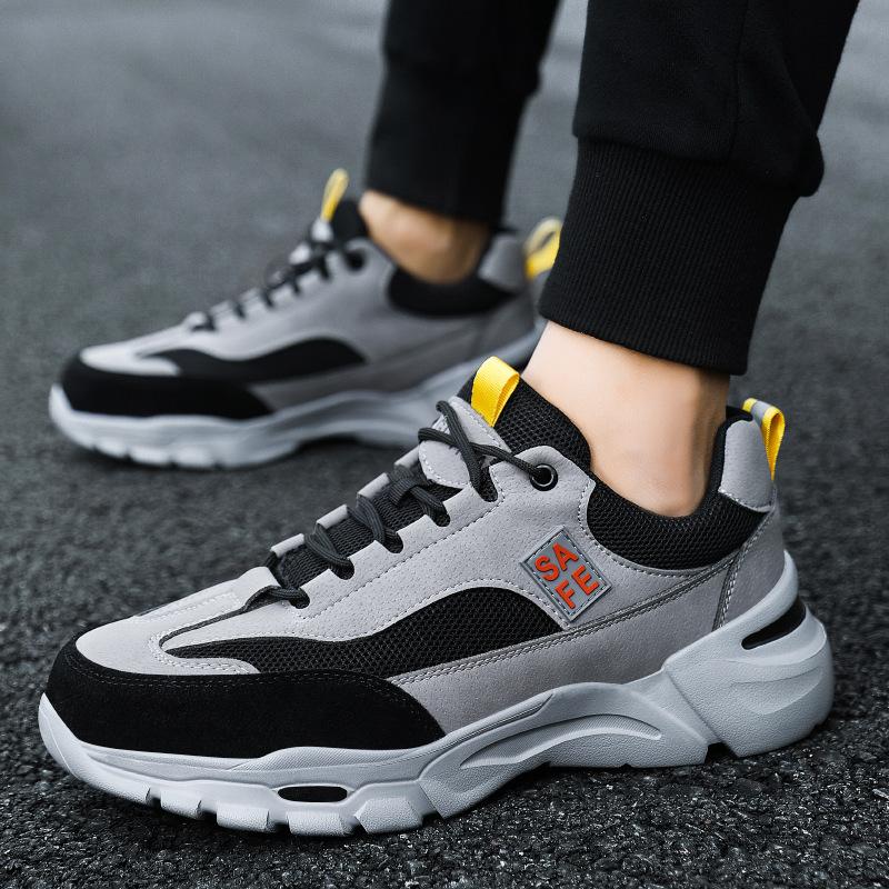 New Lightweight Labor Insurance Shoes Men's Anti-smash and Anti-puncture, Comfortable Steel Baotou Work Shoes