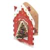 10Pcs 3D Christmas Greeting Card Creative House Shape Postcard Card Merry Christmas Decoration For Home New Year 2026 Gift Cards