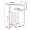 VidaXL Armoire de couloir BODO blanc 80x35x90 cm, meuble de couloir, meuble de vestiaire, meuble de rangement d'entrée, 4016866