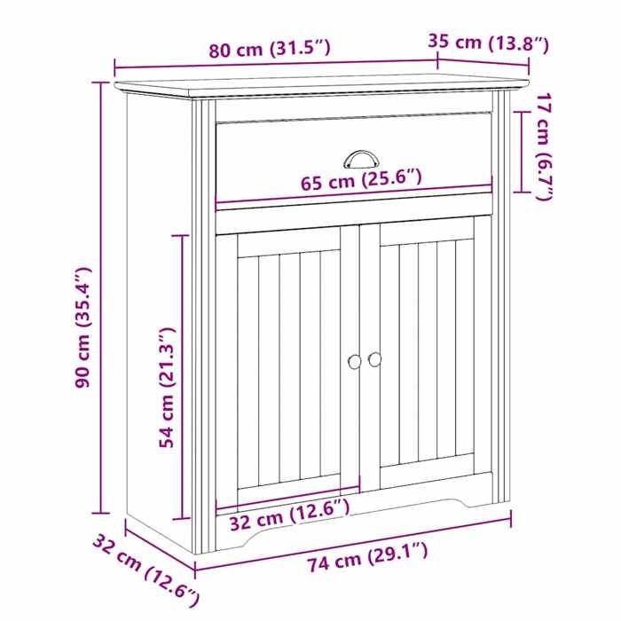 VidaXL Armoire de couloir BODO blanc 80x35x90 cm, meuble de couloir, meuble de vestiaire, meuble de rangement d'entrée, 4016866