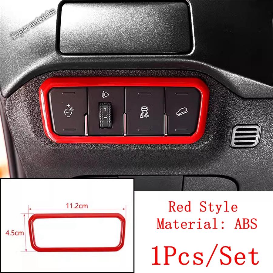 Car Head Light Lamp Switch Control Panel Frame Stickers Cover Trim Matte Accessories For Great Wall GWM WEY TANK 300 - 2025