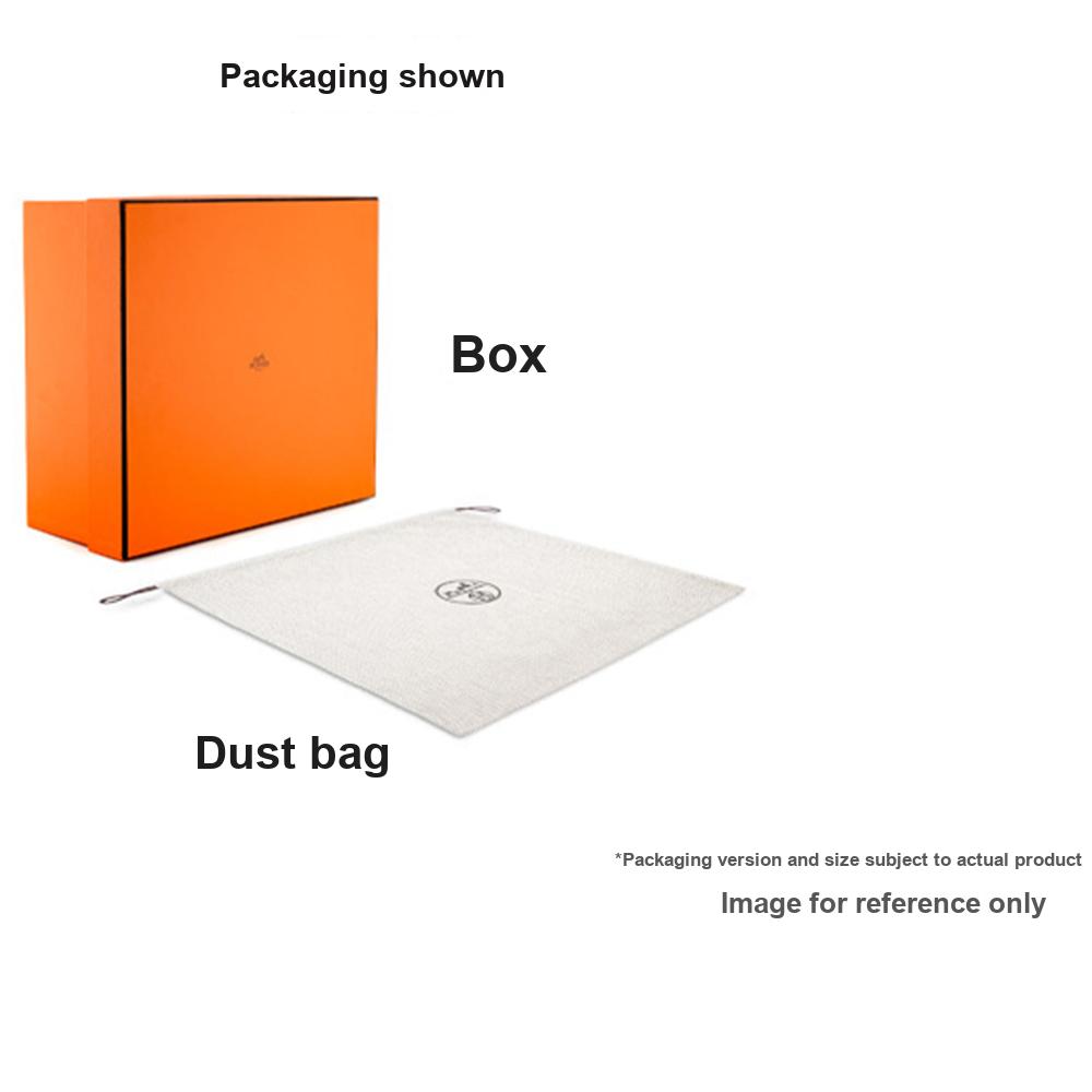 Hermes Bolsa de Mão de Algodão com Logo de Canto Grande para Mulheres Verde Menta H103753M04