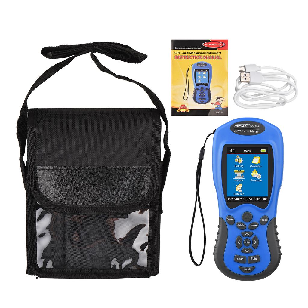 NOYAFA NF 198 GPS Land Meter Handheld Digital LCD Farmland Area Length Height Pressure Satellite Measuring Device,