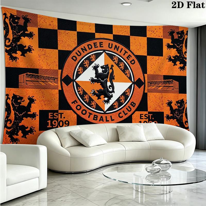 Dundee United FC Wall Tapestry Aesthetic Wall Hanging Printed Fabric Blanket Decorative Tapestries for Bedroom Living Room Home Decor