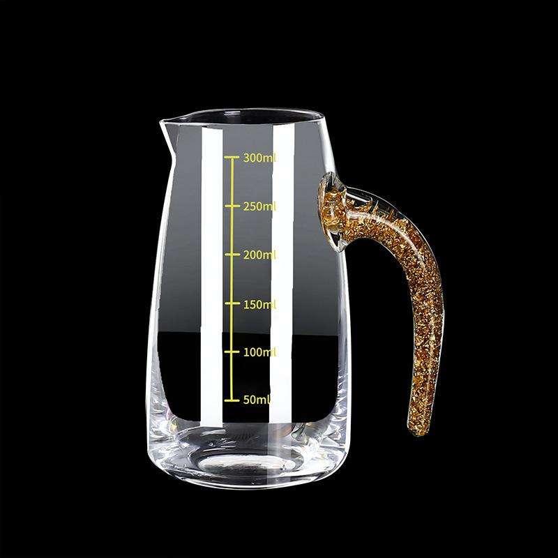 24K Gold Foil Baijiu Cup, High-End Crystal Small Mouth Cup, Spirit Cup, Wine Dispenser, Wine Cup Set, Home Gift