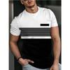 Men Striped T Shirt Tee Shirt Short Sleeve O-Neck TShirt Vintage Casual Large Size T-Shirts Men’s