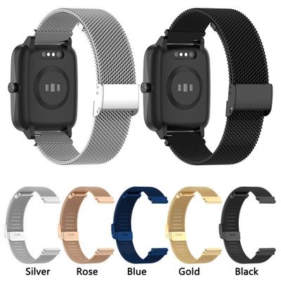 Stainless Steel Mesh Watch Band 19mm Quick Release Buckle Length Adjustable Bracelet Strap