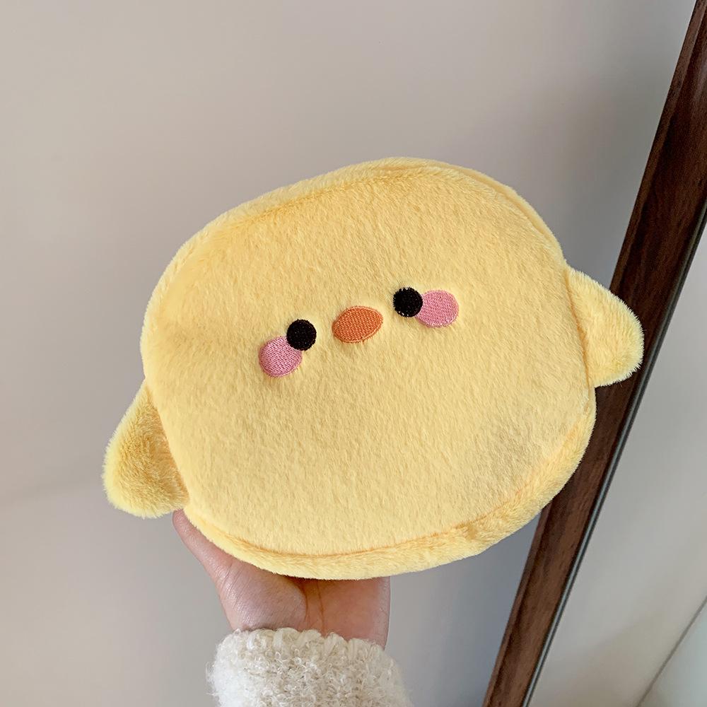 Adorable Fluffy Chicken Plush Makeup & Travel Bag - Spacious Student Toiletry Organizer