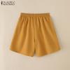 ZANZEA Womens Summer Elastic Waist Loose Casual Shorts
