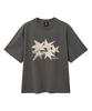 MOZMOZ Five Star Cooling Functional Crop Short Sleeve T-Shirt Charcoal