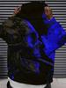 Men'S Hooded Digital Print Sweatshirt, Featuring a Trendy Street Style with a Cool Skull Graphic. Machine Washable And Versatile, Perfect for