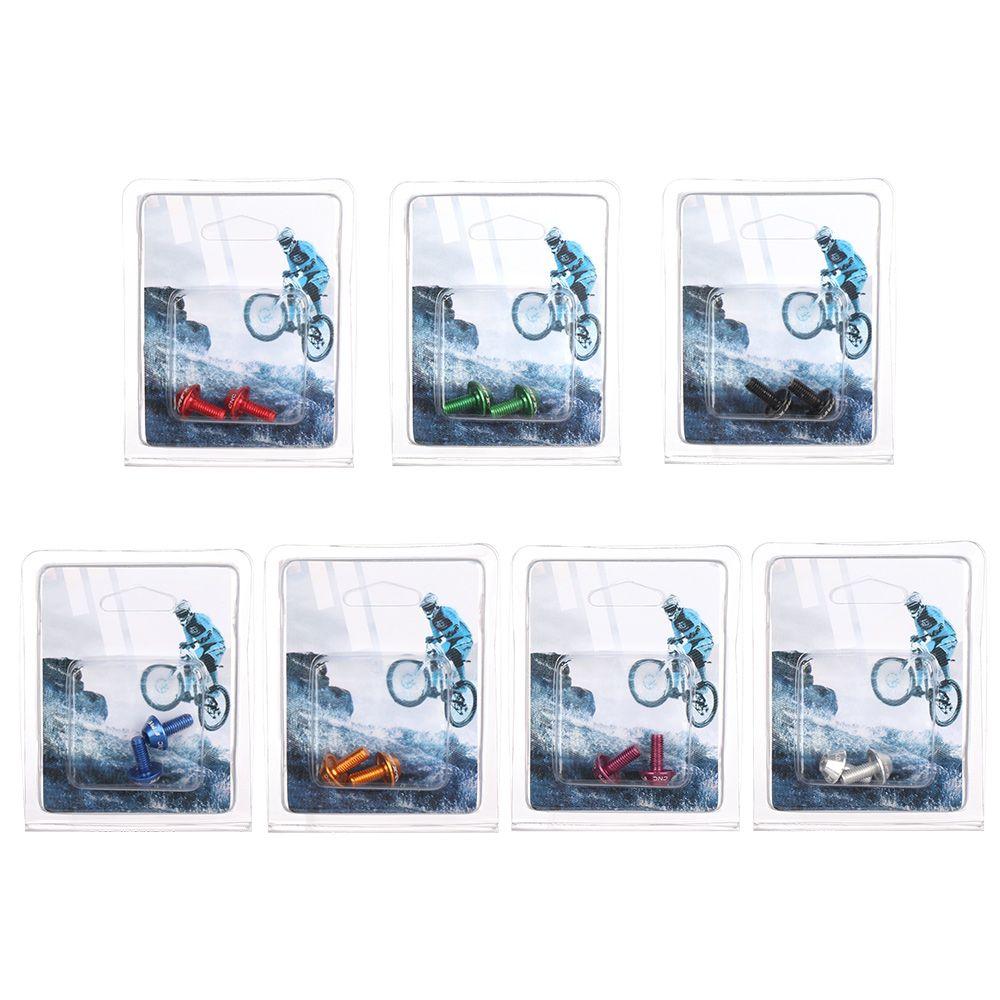 2pcs Colorful Water Bottle Aluminum Alloy Holder Cage Stainless Steel Screw Bolts Screw