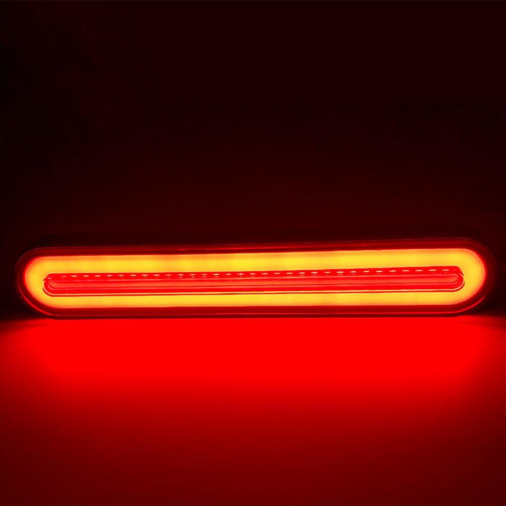 2x LED Trailer Truck Brake Light 3 In1 Neon Halo Ring Tail Brake Waterproof Stop Turn Light Sequential Flowing Signal Light Lamp
