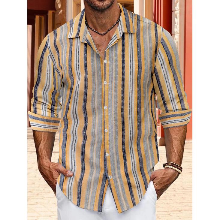 New Work Exercise Fitness Spring Long Sleeve V-Neck Button Men'S Real Pocket Casual Top Polo Shirt Business Shirt