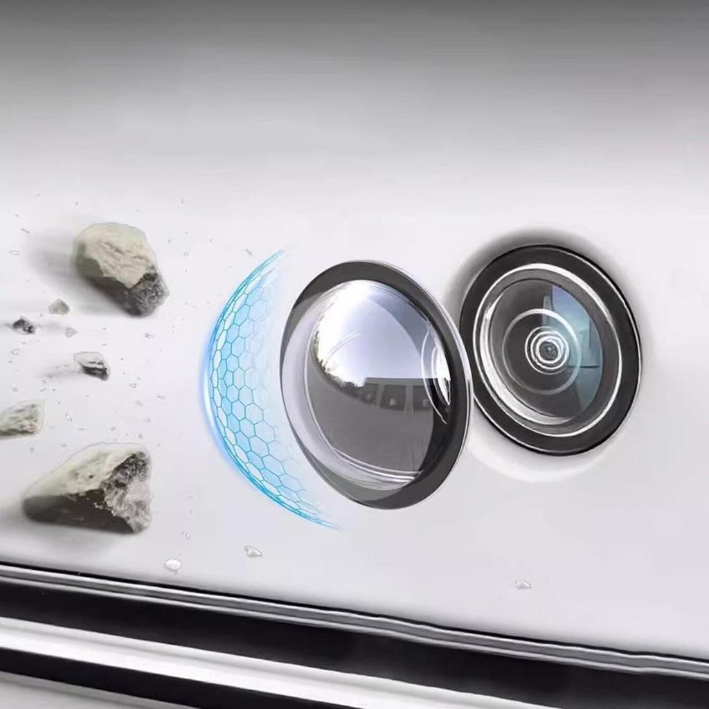 Car Camera Cover 2 Pieces Clear Anti-Rain Shield Vehicle Camera Guard for Front Rear Road Trip Driving Rainy Day