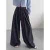European and American Fashion High Waist Stripe Loose Drape Casual Suit Pants High Waisted Striped Pants