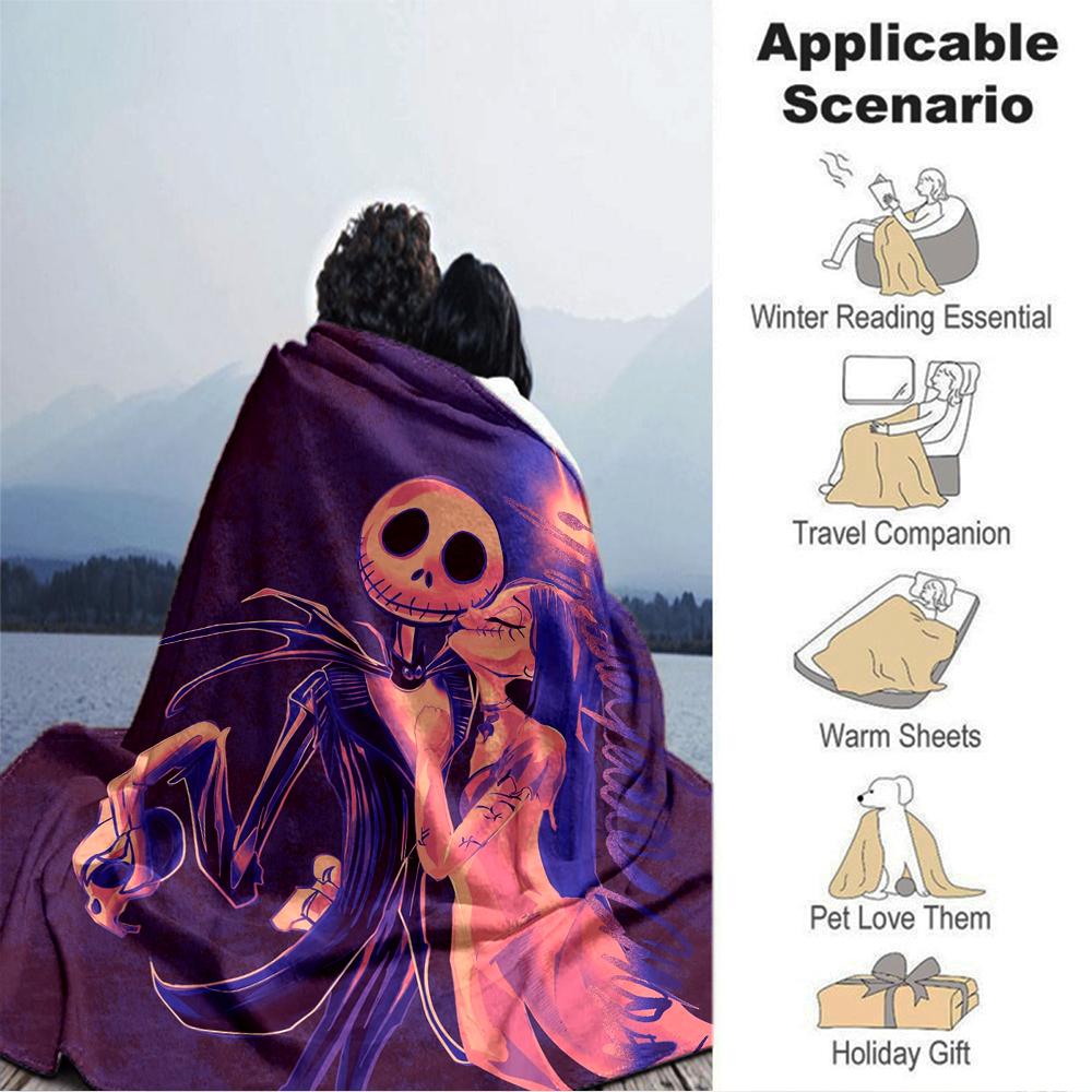 Nightmare Before Christmas Blanket Soft Throw Blanket For Home Bedroom Bed Sofa Travel Office Solid Christmas Blanket