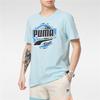 Puma Tričko s potiskem loga Vintage Sport s kulatým výstřihem a krátkým rukávem Pánské topy Nebesky modrá 531307-50