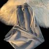 Women's Trendy Wide-Leg Elastic Waist Denim Pants: Loose, Thin, Drawstring Style for Spring & Summer 2024