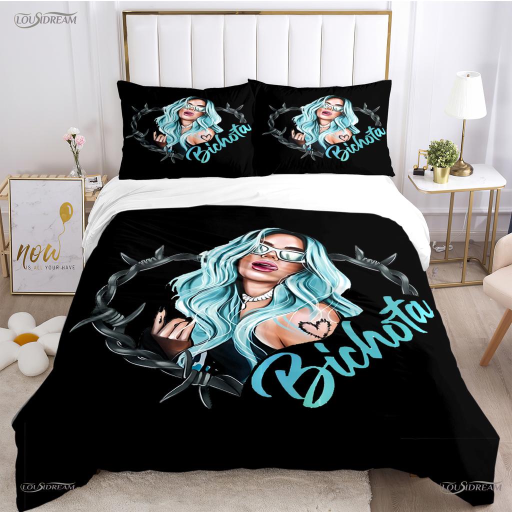 Comforter Casal Karol G Sexy Singer All Season Comforter Bedding Set Soft And S Single/Double/Queen/King