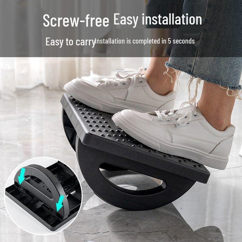 Under-Desk Footrest Stool: Anti Cross-Leg Design