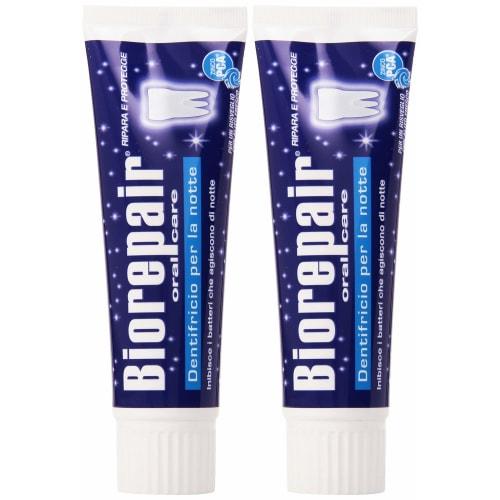 

2 шт. зубной пасты biorepair NIGHT PROTECTION 75 мл защита и ВОССТАНОВЛЕНИЕ от кислотной эрозии и зубного налета безопасна для всей семьи от Biorepair