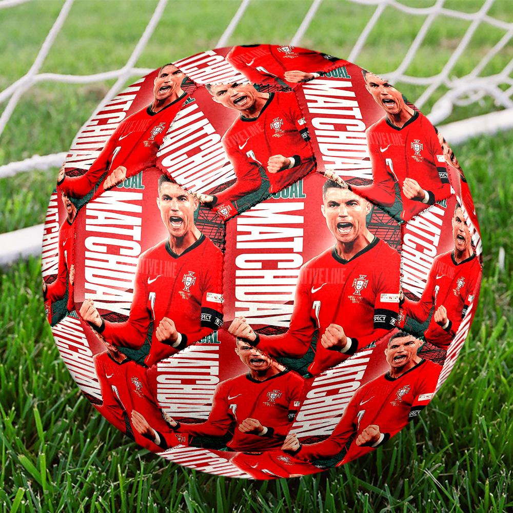 1 pz Palloni da Calcio Celebrazione Cristiano Ronaldo Taglia Standard 5 Macchina-Lega Sportiva Partita all'Aperto Pallone da Allenamento Calcio Futbol VoetbalY07086