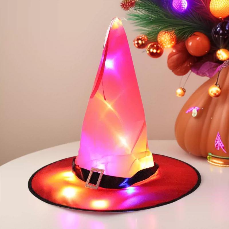 LED Light-up Witch Hat - Halloween Ghost Festival Decoration Prop