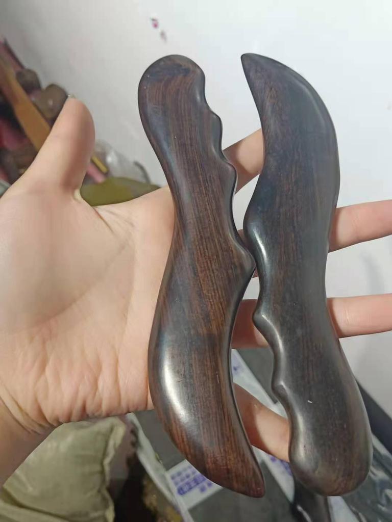 Large Sandalwood Gua Sha Board for Full Body Massage and Scraping - Multi-Purpose Purple Sandalwood Tool