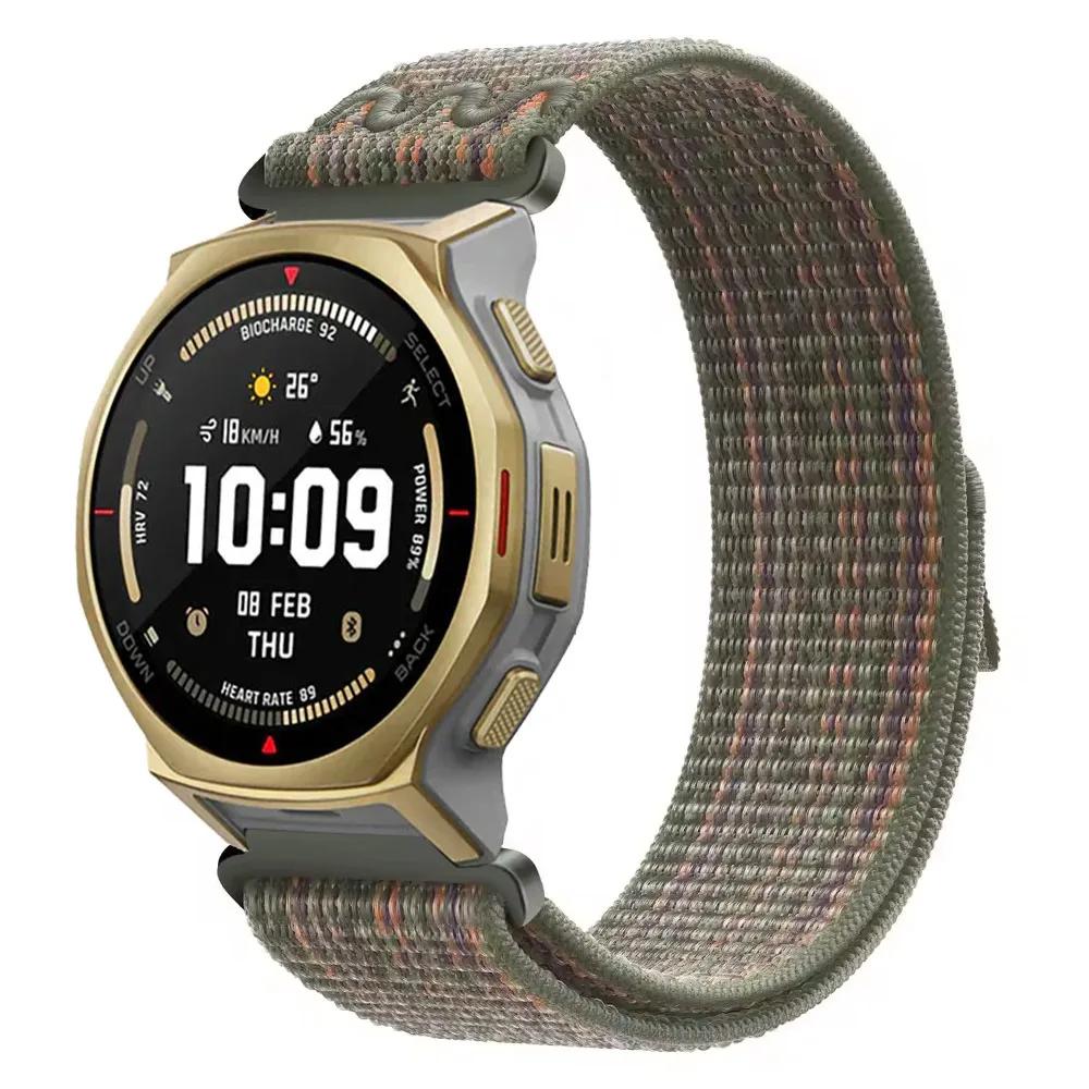 18mm/20mm/22mm Nylon Strap for Amazfit T-Rex3 Pro/Active 2/2 Square Comfortable Wristband for Amazfit Balance 2 Huawei Watch GT5/6 41mm Xiaomi S4 41mm
