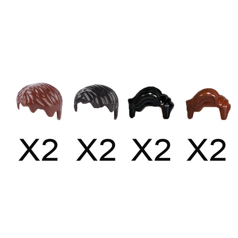 

MOC Городские строительные блоки Фигурка Аксессуары для одежды Длинные волосы Короткий стиль Мини-кирпичик Совместимые игрушки Подарок Сделай сам Часть тела K068