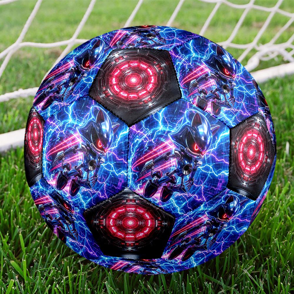 1pc Sonic the Hedgehog Football Soccer Ball Size 5 Indoor Soccer Ball Fashion Colorful Backyard Game -Great For Sports Fans Gift HE41