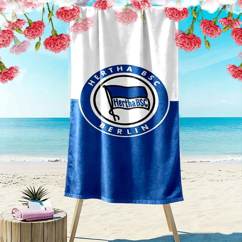 Hertha BSC Print Strandtuch, Großes Weiches Schnelltrocknendes Handtuch für Strand Camping Schwimmen