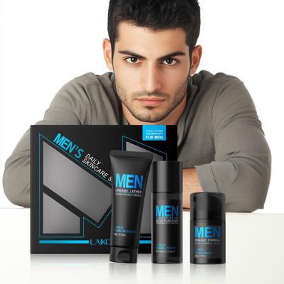 Tägliches Hautpflegeset für Männer, Gesichtscreme, Lotion, Reinigungsmittel für Männer