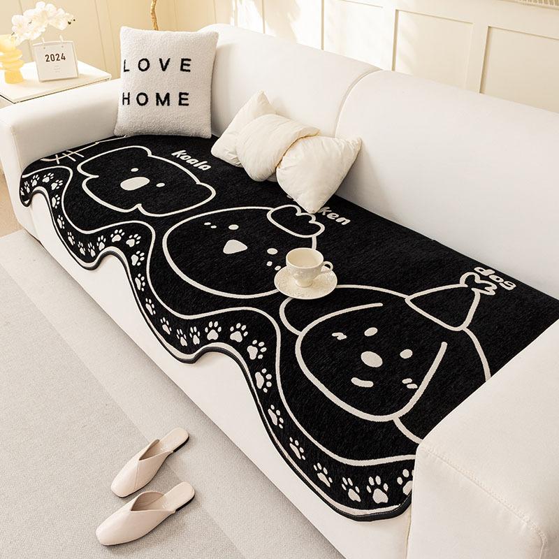 

Chenier Sofa Cushion Is Universal In All Seasons, Special-Shaped Straight Row Seat Cushion, Irregular Non-Slip Leather Sofa Cover, Light Luxury 90*90cm