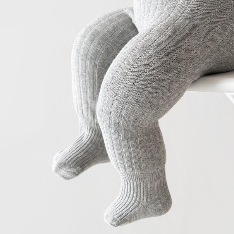 New Winter Girls' Velvet Tights: Thick, Vertical Stripe Base Layer Pants