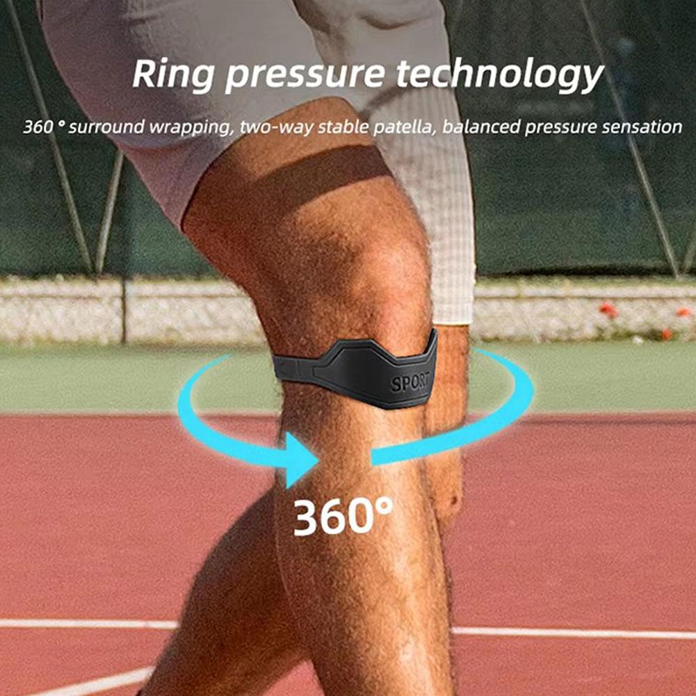 1 Pair Silicone Patella Tendon Knee Straps Knee Support Fixed Protection Patella Knee Strap Highly Elastic Flexible For Activiti